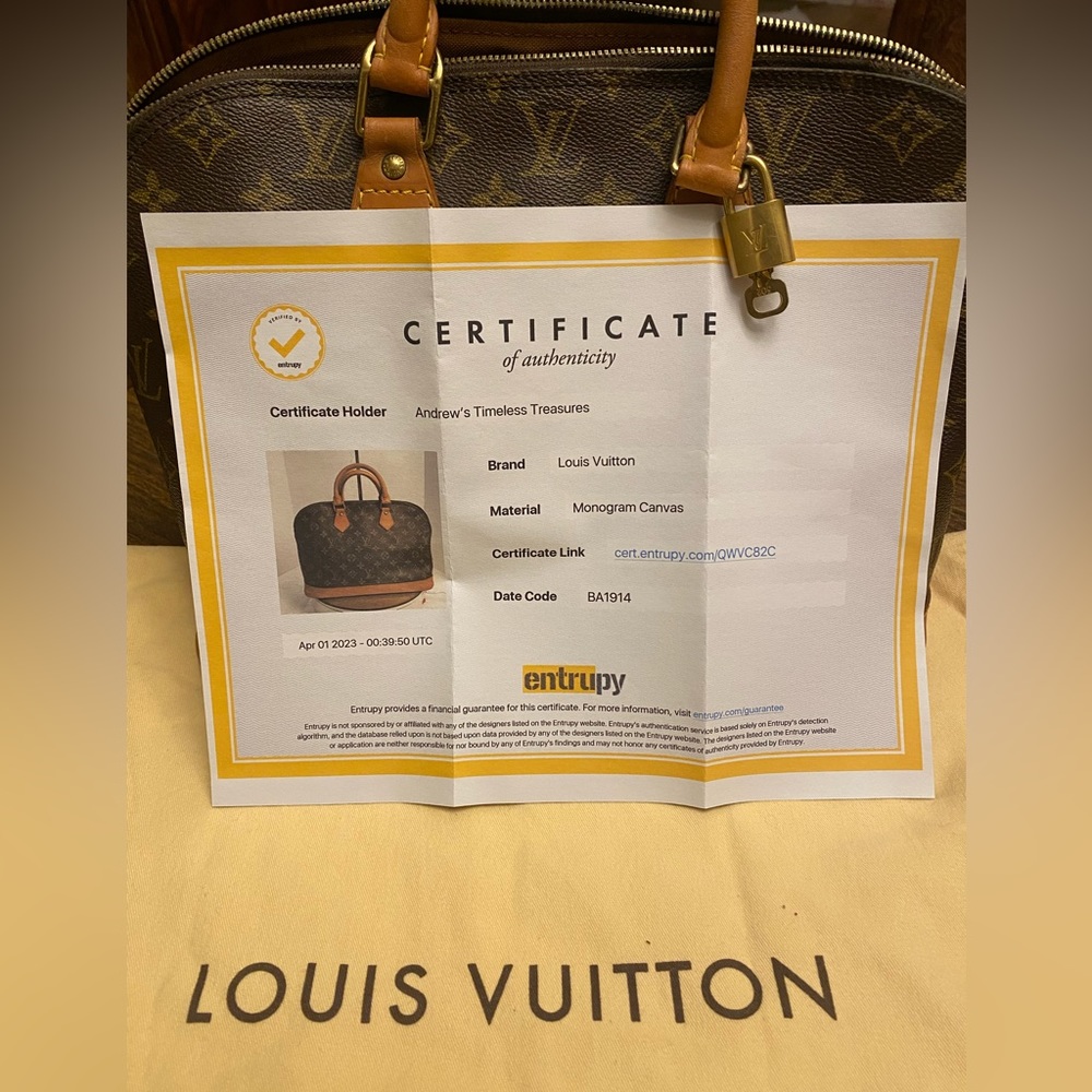 Louis Vuitton Monogram ALMA PM SATCHEL BAG ~💯 Authentic - Picture 16 of 16